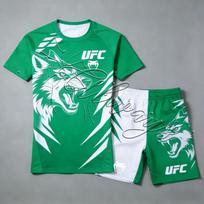 Vasarinis Naujas UFC MMA Sportinis Fitneso Kostiumas Vyrams ir Moterims Kovos Sanda Bokso Entuziastams Greitai Džiūstanti Kvėpuojanti Komplektacija M white