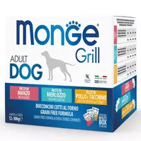 Monge GRILL MIX Dog Adult beef/cod/chicken 100gx12