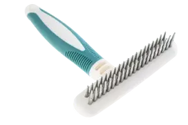 Gimdog Dematting Rake Double 11x16,5cm grėblys su 2 eil. stambių sukamų dantų