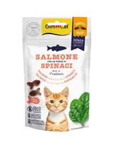 Gimcat Crunchy Snacks Salmon & Spinach traškūs skanėstai lašiša/špinatai 50g