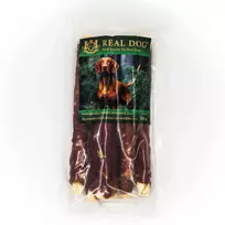 Real Dog SNACKS Žaliaminės odos ritinys su antiena 25cm 500g