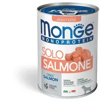 Monge Monoproteico Solo - Wet Dog Pate 100% Salmon 400g (pak24)