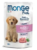Monge Fresh - Pouches Dog PUPPY Pork/Vegetables 85g (pak28)