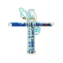Svoora kaleidoskopas su tūbele, Mėlyni raštai, 10 cm