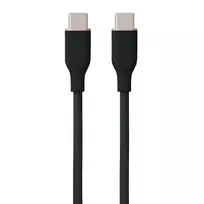 Silikoninis kabelis USB Type-C - Type-C, 60W (juodas, 3m)