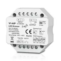 V1-H/P nuolatinės įtampos valdiklis, 12-48V, 1x 8A, Push-Dimm