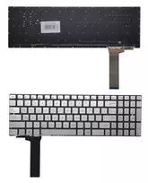 Klaviatūra ASUS N550J, US (sidabrinė)