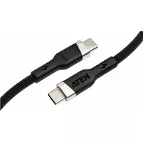 Aten 240W USB-C to USB-C Braided Charging Cable, 1 m | 2L-3101P240 | USB-C to USB-C