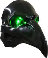 Pankų Varnos Kaukės Kostiumas Juoda Oda Overwatch Plague Doctor Cosplay Paukščių Kaukės Ilgas Nosies LED Akys Retro Roko Reaper Nevermore One Size black