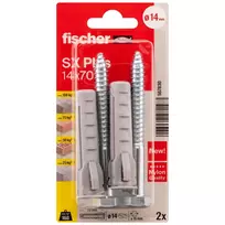 FISCHER kaiščiai su varžtais SX Plus S, 14x70 mm, 2 vnt.