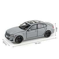 1/32 BMW 320i visureigis miniatiūrinis liejamas žaislinis automobilio modelis, atidaromas garsas ir šviesa durys, mokomoji kolekcija Dovana vaikams, berniukui, vaikui pilka spalva
