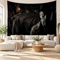 Jeepers Creepers The Creeper Wall Tapestry Home Decor Hanging Cloth Art Background Tapestry for Bedroom 130cmx150cm black