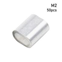 10-50Pcs Durable M1 to M12 Crimp Sleeve Fixing Clip Oval Cable Clip Hardware Aluminum Wire Ferrules Steel Wire Rope 50Pcs M1.2