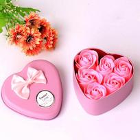 6 vnt. Širdies kvapo vonios kūno žiedlapis rožių gėlių muilas vestuvių dekoravimo dovana geriausia pink