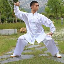 Tradicinė kinų Tai Chi Kung Fu uniforma Vaikams Satino pasirodymas Šokių Kostiumai Rytinė gimnastika Ušu kostiumas S white