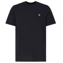 Lyle & Scott prekės ženklo krūtinės logotipas tamsiai mėlynas marškinėliai Unisex marškinėliai XXXXL black