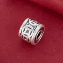 999 Sterling Silver Copper Coin Spacer Beads: Auspicious Clouds for DIY Stringing, Beading, and Handmade Silver Accessories 999 Sterling Silver brown
