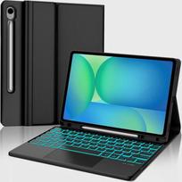 Galaxy Tab S10 Lite 10.4 Case With Detachable Backlit Touch Bluetooth Keyboard TPU Folio Stand Cover Pen Slot For Samsung Galaxy S7/S8/S9/S9 FE/S10 FE/S10 Lite