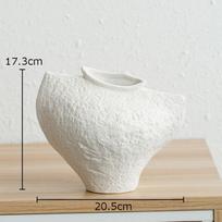 Creative Retro White Ceramic Vase Minimalism Flower Pots Desk Decoration Flowers Arrangement Floral Vases Room Aesthetic Decor white