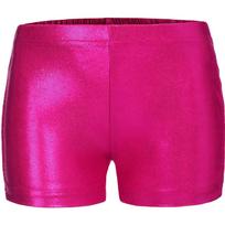Mergaitei viengalvio spalvos bokserio šortai Ryškus bronzinis audinio medžiaga Elastingas juosmuo Šokių treniruočių šortai 5-6 Years pink