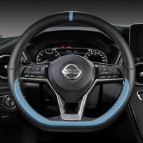 for Nissan Juke F15 F16 2010~2023 PU Leather Car Steering Wheel Cover Fast Shipping Auto Accessories D Shape Blue black