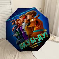 1pc Scooby-Doo Mystery Automatic Open/Close Umbrella Compact Folding Umbrella with 8-Rib Shaft lightweight esign, for Women/Men1239A brown