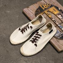 Madingi vyriški kanapių žvejo batai Nauji kvėpuojantys espadrilės plokščiapadžiai Vienspalviai mokasinai Vyriški drobės laisvalaikio batai Vyrai Zapatos De Hombre 43 black