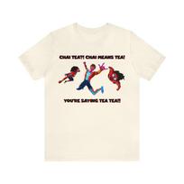 Pavitr Prabhakar Chai tea funny tee, Spider-Man India Spider-Man: Across the Spider-Verse Tee, Spider-Man Shirt M black