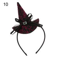 Props Point Cap Festival Skull Headband Pumpkin Witch Hat Halloween Headband Performance Props Decor Headwear Party Hairband black