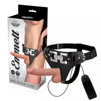 HARNESS Attraction Emmett – Vibruojanti Strap-On sistema (16.5 x 3.7 cm)