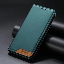 Sony Xperia 1 VIII/1 VII Leather Flip Case: Compatible with Xperia 10 IV/V, 8th/7th Gen Sony Xperia 1 IV tamsiai žalia spalva
