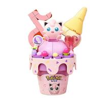 Pokemon statybiniai kaladėlių rinkiniai Pikachu Squirtle Jigglypuff Ledų modelis DIY kaladėlių rinkinys Darbalaukio kolekcijos dekoracija Vaikams Idėjos Dovanos No Box pink