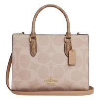 COACH Maggie Artificial Leather Tote Bag, Shopping Bag, Shoulder Bag, Crossbody Bag, Handbag Medium Women's Taupe CY676-IMXI9 One Size 1 beige