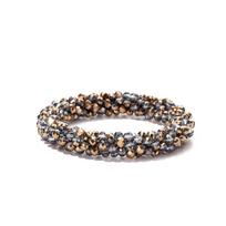 LOVBEAFAS Boho Elastingi Apyrankės Moterims Vintage Tamprios Bohemiškos Femme Kristalinio Stiklo Karoliukų Apyrankės Šventei Cirkonis gray
