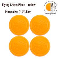 Plastic Flying Chess Game Set with 4CM PP Chess Pieces orange