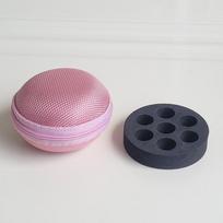7 Grid Portable Essential Oil Carry Case Dustproof Travel Oil Organizer Holder for Aromatherapy Gift Trip Use A4 pink