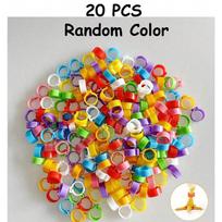 20/50/100pcs Plastic Ring for Parrot Pigeon, 8mm Bird Leg Bands, Colorful Numbered Marking Training ID Foot Rings 001-100 red
