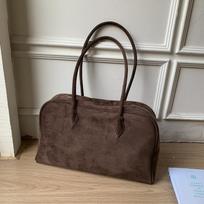 Retro Pu Crossbody Tote Bag With Multiple Pockets And Double Shoulder Straps For Daily Fashion gray