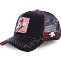 Maikio Peliuko Siuvinėta Kepurė su Tinkleliu Vasaros Lauko Veikloms Minnie Black Pink black