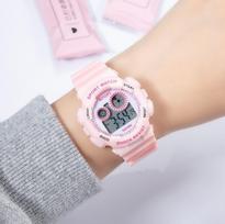 Sports Kids Watches Luminous Waterproof Alarm Clock Sports Digital Watches for Boys and Girls Students white