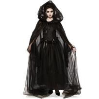 Cosplay Halloween costume, night wandering soul female ghost costume, witch death robe, nightclub carnival party ds costume 2XL black
