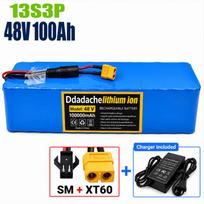 48V 100Ah 13S3P 2000W Elektrinis paspirtukas su greito įkrovimo ličio jonų akumuliatorių bloku, aprūpintas išmaniuoju BMS ir integruotu 500W-2000W didelės galios varikliu