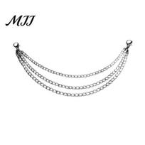 Stainless Steel Shoe Charms Multi-layer Chain, Faux Pearls Decorative Personalized Accessories Detachable Decoration for Women Boots Sneakers C gray
