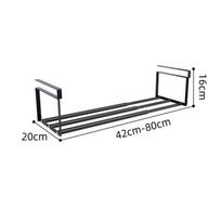 Hook-Mounted Shoe Rack with Open Rails Long-Lasting Expandable Under-Shelf gray