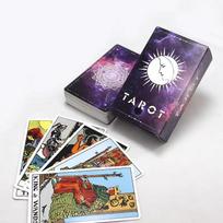 Original Rider Waite Tarot Cards, Purple Galaxy Tarot Box with Guidebook, 12*7cm 78 Tarot Cards for Beginners, Classic Cards įvairiaspalvis