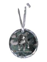 Bernese Mountain Dog, Berner Sennenhund - crystal bauble with a photo, dog photo in crystal, personalized Christmas tree ornament by Art-Dog brand skaidri