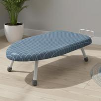 Folding Ironing Board Heat Resistant Space Saving Multi Purpose Foldable Portable Iron Padding Upgrade Blue gray