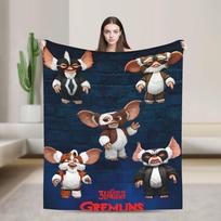 Gizmo Mogwai Monstras Gremlins Flanelinis pledas Minkštas pledas svetainei Lėktuvo kelionėms Juokinga lovatiesė Sofos lovos užvalkalas 30x40in black
