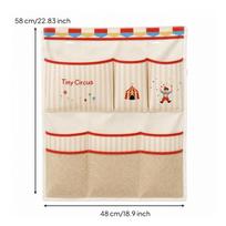 Baby Playpen Storage Pocket Long-Lasting Hanging Organizer Nursery beige
