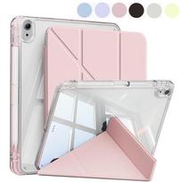Case for iPad 5th 6th 7th 8th 9th 10th 11th Air 4 5 6 7 Mini 6 7 Case with Pencil Holder, Mutil Angles Folding Y-Shaped Stand Co For iPad 5th 6th 9.7 rožinė